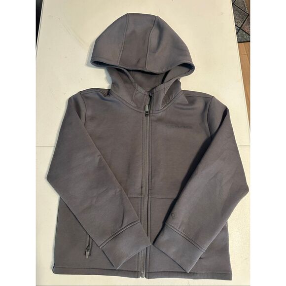Abercrombie & Fitch Kid's Gray Long Sleeve Hooded YPB Zip Up Jacket Size 7/8 - Picture 1 of 7